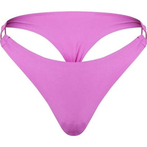 Prettylittlething High Leg String Side Bikini Bottoms Hot Pink • Pris