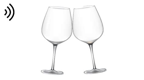 Meaning of wine glass emoji wine glass emoji is a picture of a tall glass of the characteristic rounded shape, filled up with red wine. Two Big Wine Glasses Clinking Sound - YouTube