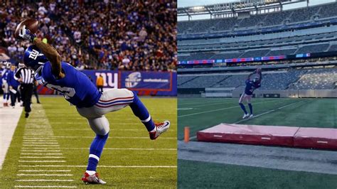 Watch Eli Manning Recreates Iconic Obj One Handed Catch With Michael B