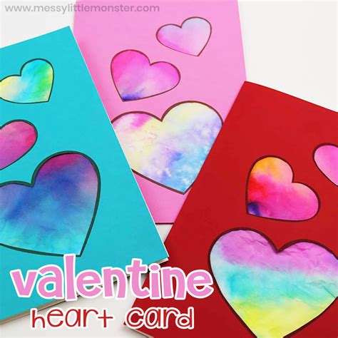 Experiment & learn with paper, art techniques, pop up cards etc. Valentine Heart Card - A fun heart craft for preschoolers ...