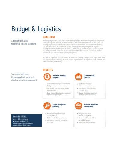 7 Logistics Budget Templates In Pdf