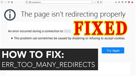 How To Fix Err Too Many Redirects On Your Website Youtube