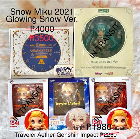 Gsc Official Nendoroids Traveler Aether Genshin Impact Snow Miku