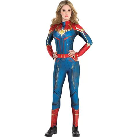 Adult Light Up Captain Marvel Costume Captain Marvel Party City