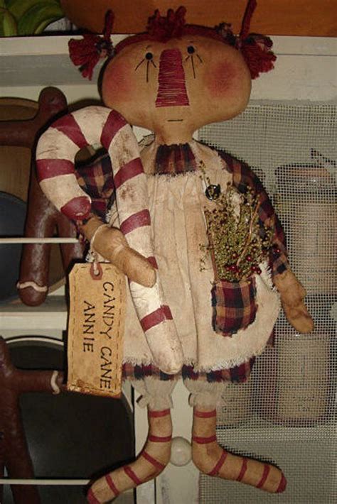 Candy Cane Christmas Annie E Pattern Etsy In 2021 Art Dolls Cloth
