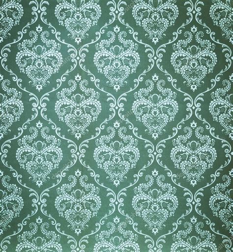 Seamless Damask Green Wallpaper — Stock Photo © Chungking 19618455