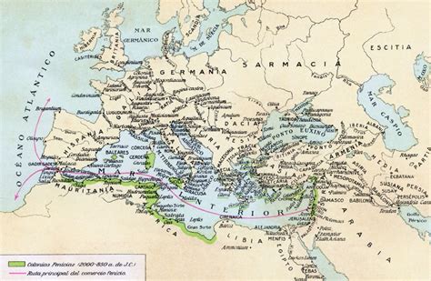 Phoenician Colonies And Area Of Influence In The Mediterranean 200 To