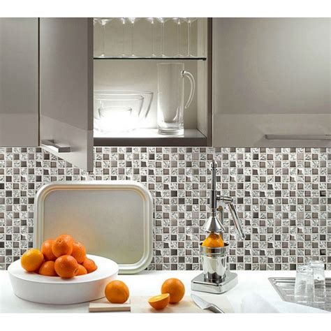 Glass kitchen backsplash tiles are a unique option for any kitchen remodeling project. Silver glass tile backsplash ideas bathroom mosaic tiles ...