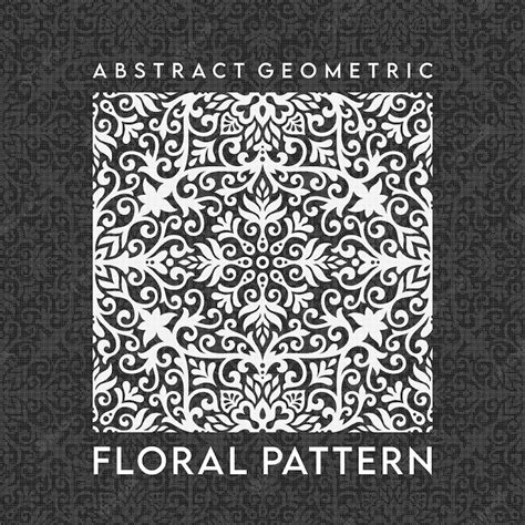 Premium Vector Abstract Geometric Floral Pattern