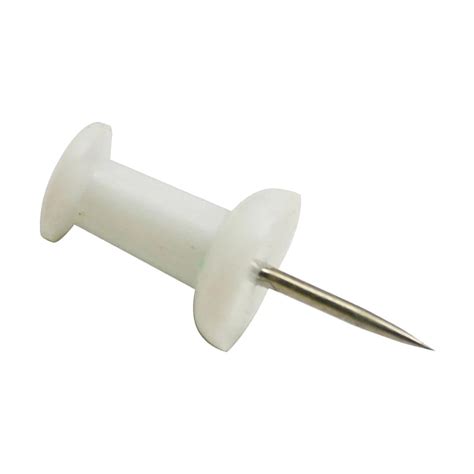 Uesh Plastic Head Push Pins Color White Pack Of 100 In Pins