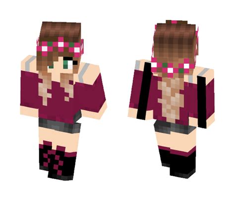 Download Pink Flower Girl Minecraft Skin For Free Superminecraftskins