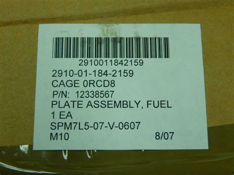 Am General 12338567 2910011842159 Fuel Plate Assembly M998 Ebay