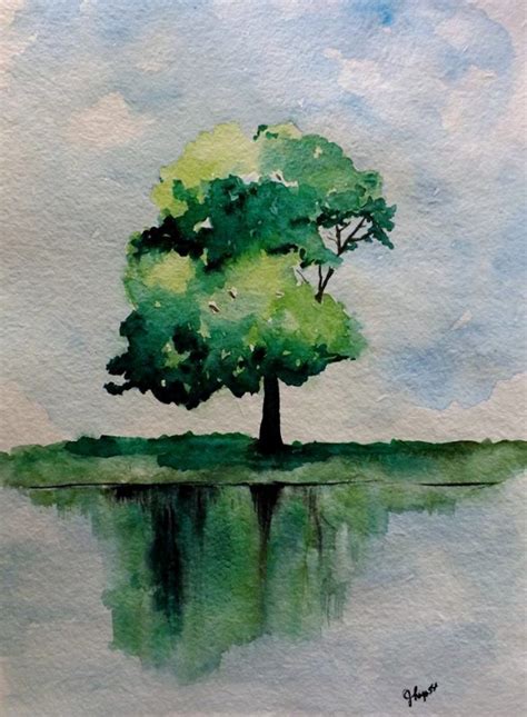 We are saving this one to try outside this spring. 35 Easy Watercolor Landscape Painting Ideas To Try ...