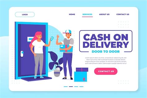 Free Vector Cash On Delivery Web Template