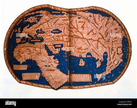 Mapa Del Mundo Por Henricus Marcellus 1489 Fotografía De Stock Alamy