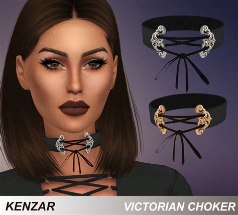 Lana Cc Finds Kenzar Victorian Choker The Sims Sims Cc Queen Makeup