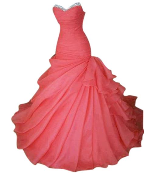 Prettydresses Womens Ball Gown Sweep Train Formal Prom Party Dresses