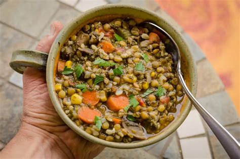 Quick And Easy Vegan Lentil Soup With Rice Full Of Beans