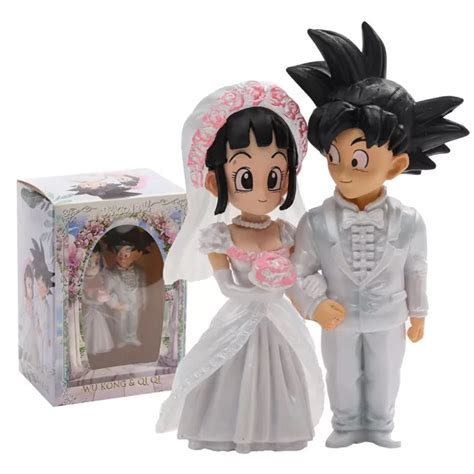 figurines collection dragon ball z son goku chichi mariage 9 cm boite pvc neuf eur 29 99
