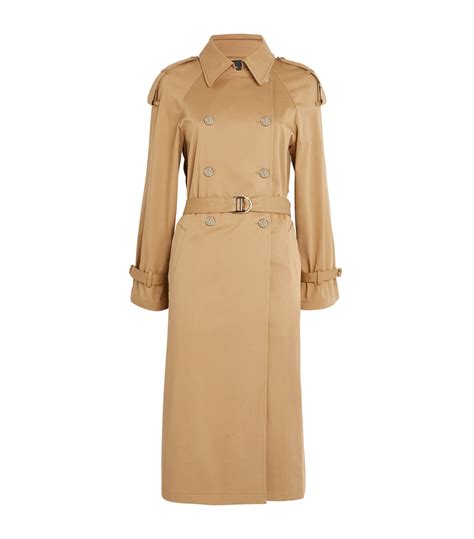 womens maje neutral cotton blend belted trench coat harrods uk