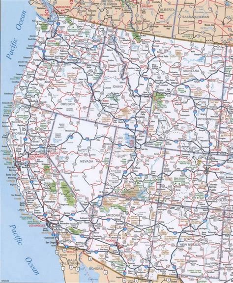 Map Of Western United States Map Of Western United States With