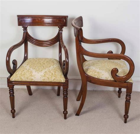 Antique dining tables come in numerous styles and designs, making it difficult to identify a specific piece. Set of 16 Vintage Regency Style Dining Chairs Swag Back ...