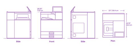 Office Equipment Dimensions And Drawings Dimensionsguide