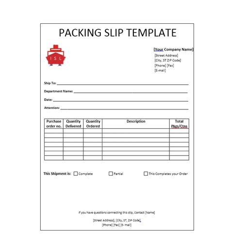 Commercial Invoice And Packing List Template Excel