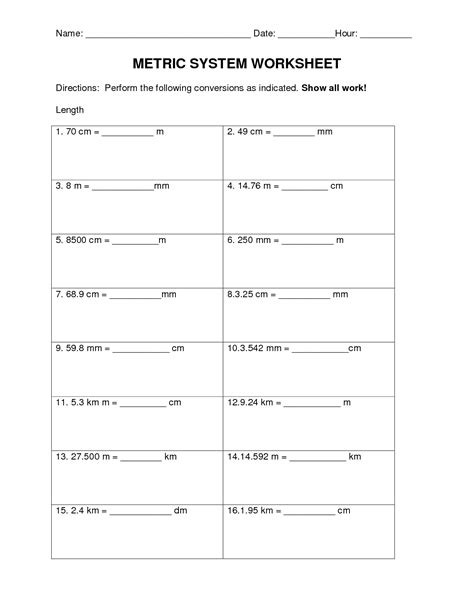 Customary Units Of Measurement Worksheets Images And Photos Finder