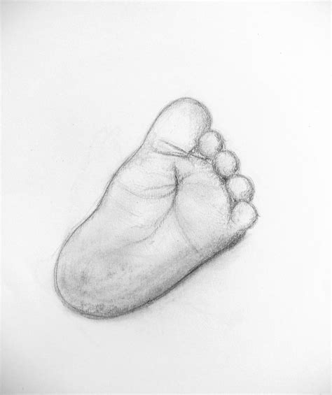 Baby Footprint Drawing At Explore Collection Of