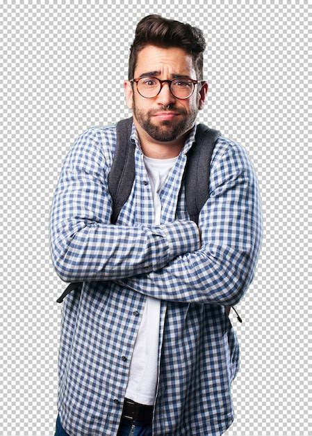 Premium Psd Nervous Young Man