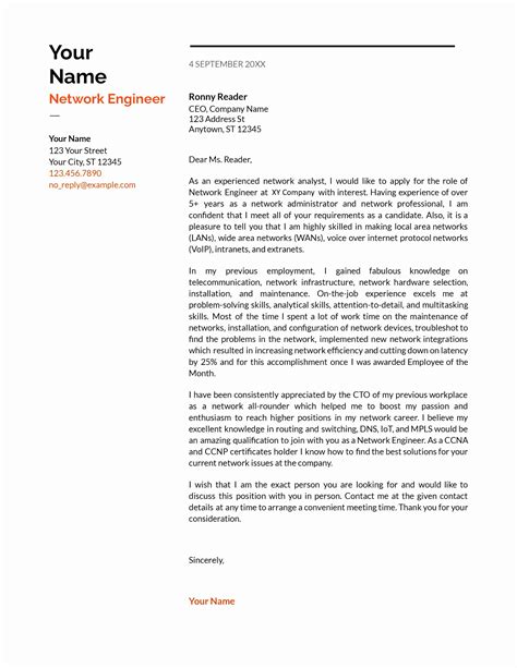 Network Engineer Cover Letter Samples And Guides Cresuma