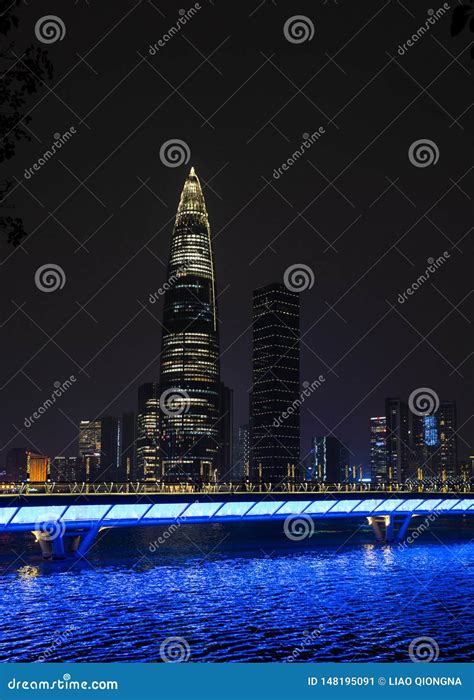 The Night View Of China Resources Tower Colloquially Known As The