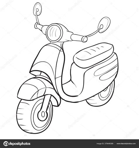 How To Draw A Cartoon Motorcycle