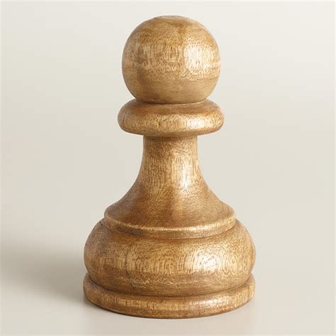 Carved Wood Pawn Chess Piece Decor World Market