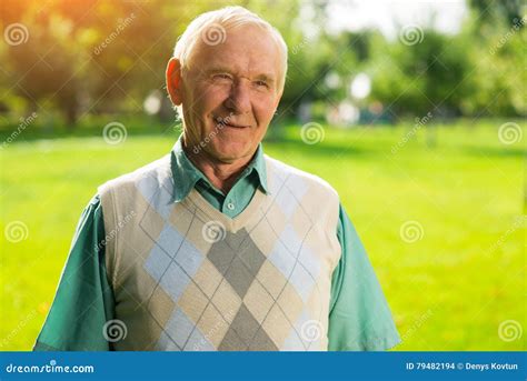 Senior Man Is Smiling Stock Photo Image Of Elderly