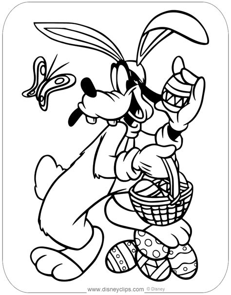This detailed illustration would be ideal for older children or even adults. Printable Disney Easter Coloring Pages (3) | Disneyclips.com