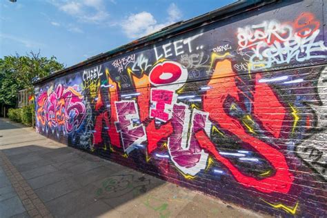 Street Art And Graffiti At The Shoreditch Quarter Of London Editorial