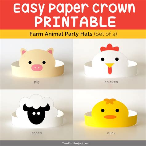 Free Printable Animal Headbands See Preview For A Complete Sneak Peak
