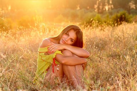 Gorgeous Girl Grass Free Image Download