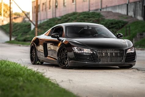 Bossy Mode On Bespoke Black Audi R8 Fitted With Led Headlights — Carid