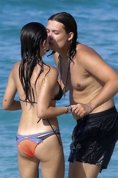 Thylane Blondeau Wears A Bikini While Packing On Some Pda With Her Babefriend At The Beach In St