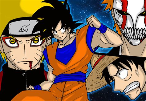 Oh you have an attack that can level a continent? Goku VS Naruto Ichigo Luffy by Graxile on DeviantArt