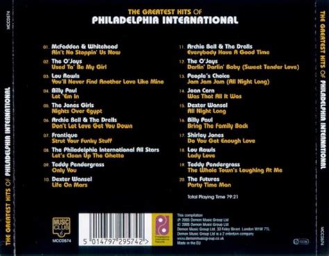 Various Artists The Greatest Hits Of Philadelphia International 2005
