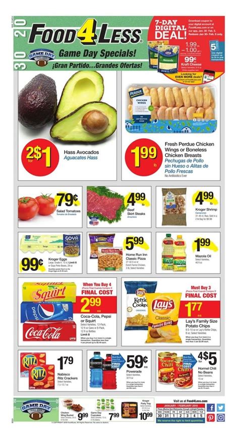 Browse the food 4 less weekly ad to see great discounts of mentioned categories. Food 4 Less Weekly Ad January 30 - February 5, 2019 | Food ...