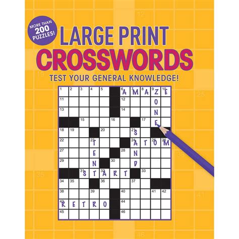 Large Print Puzzle Books Large Print Crosswords Paperback Walmart