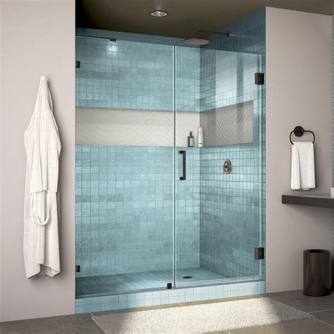dreamline unidoor lux 60 in x 72 in frameless hinged shower door in satin black shdr 23607200