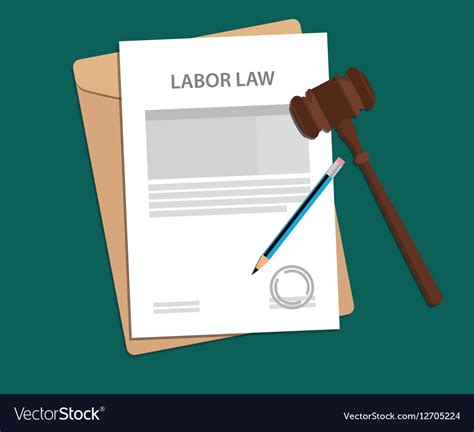 Legal Concept Of Labor Law Royalty Free Vector Image