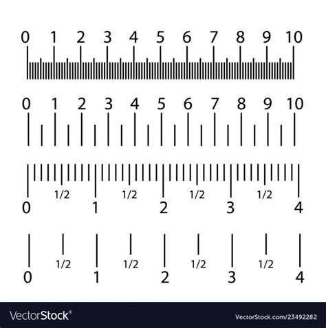 Inch And Metric Rulers Set Centimeters And Inches Printable Ruler
