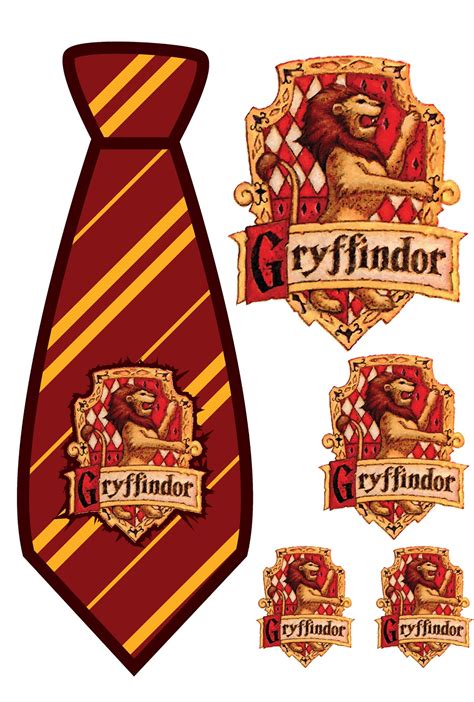 Elemonade Harry Potter Gryffindor Tie Print Out